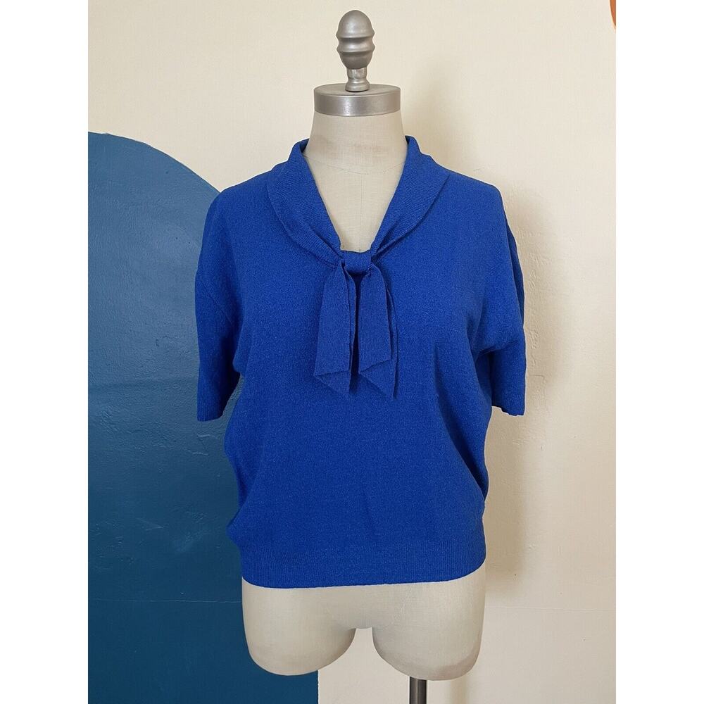 VOLUP 60s Helen Sue Bucaroni Antron Nylon Secretary Blouse